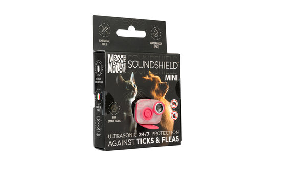 Soundshield™  MINI * ULTRASKAŅAS IERĪCE MAZIEM SUNĪŠIEM UN KAĶIEM * ĒRČU UN BLUSU ATBAIDĪŠANAI 